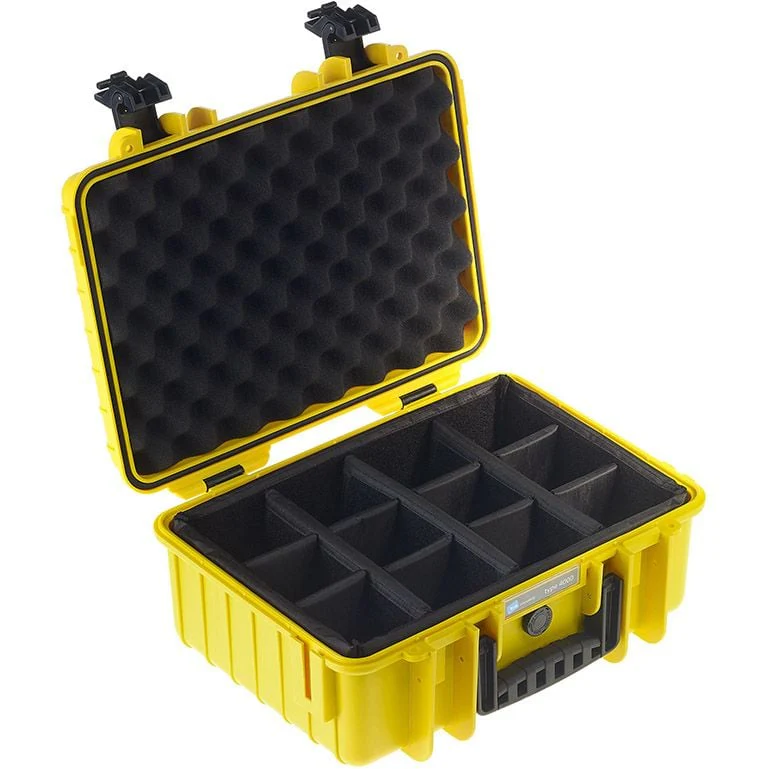 B&W Case Type 4000 with Padded Dividers (Yellow) - Image 2