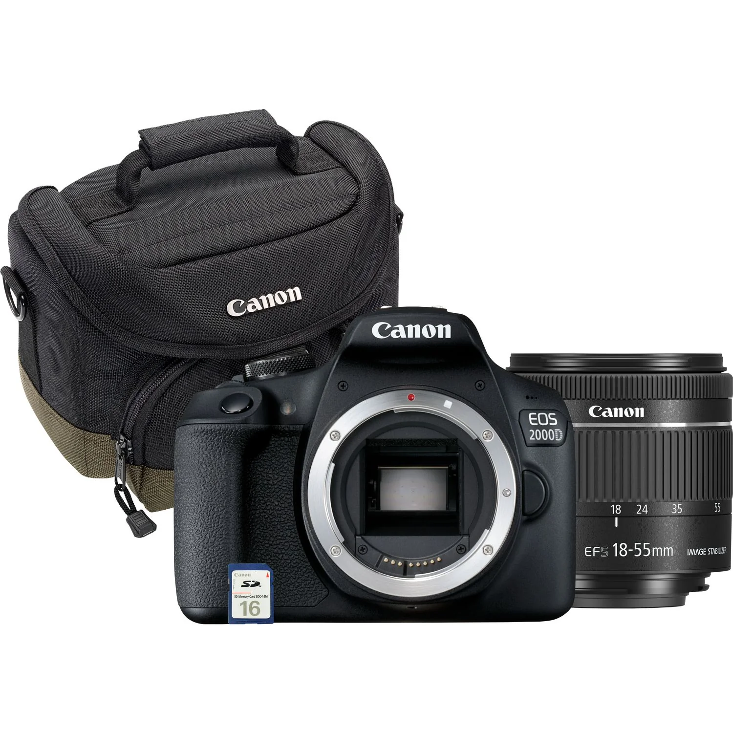 Canon EOS 2000D DSLR Camera + 18-55mm f/3.5-5.6 IS II Lens