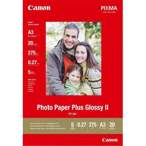 Canon PP-201 A3 Plus Glossy II Photo Paper (20 Sheets)