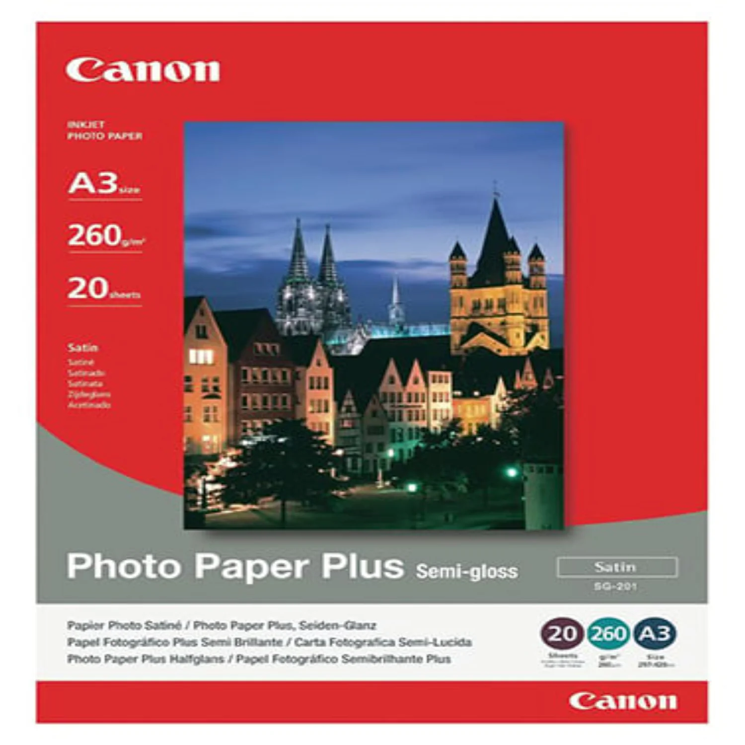 Canon SG-201 Photo Paper Plus Semi-Gloss A3 (20 Sheets)