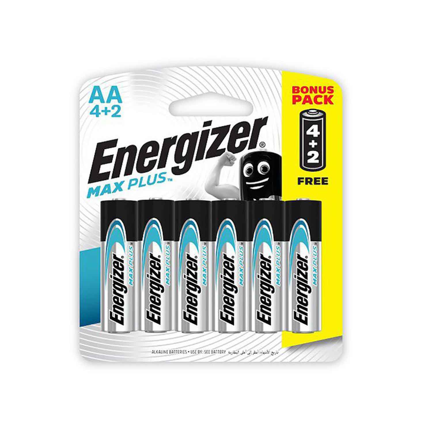 Energizer Max Plus Alkaline AA Batteries (1.5V, 6-Pack)