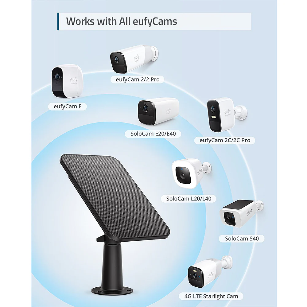 Eufy Security eufyCam Solar Panel Charger - Image 2
