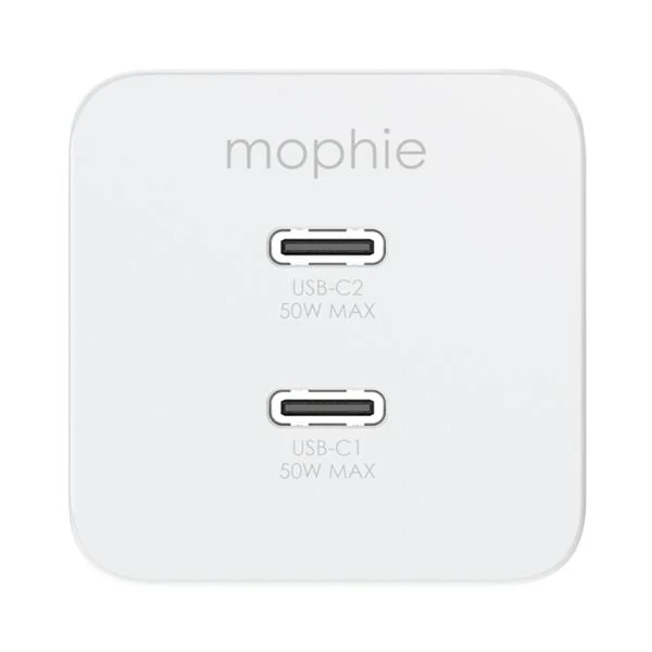 Mophie Essentials 50W Dual USB-C PD Wall Adaptor White - Image 4