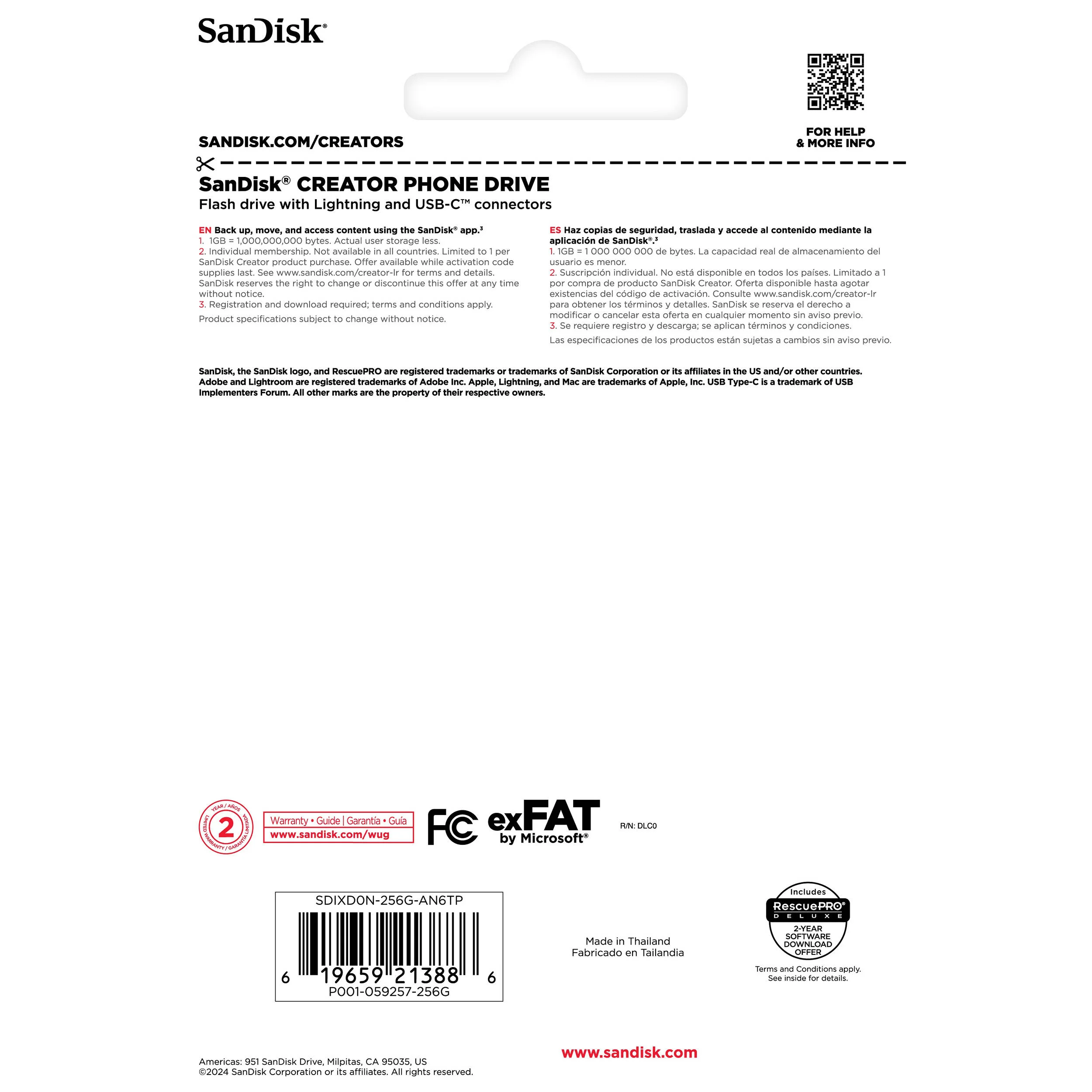 SanDisk Creator Phone Drive (256GB) - Image 7