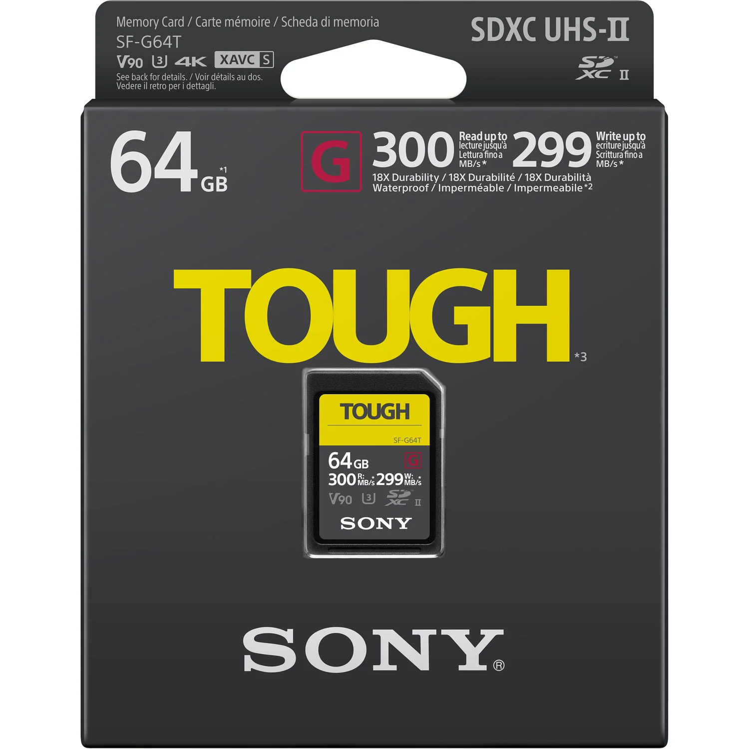 Sony 64GB SDHC G-Series Tough UHS-II U3 300MB/s Memory Card - Image 2