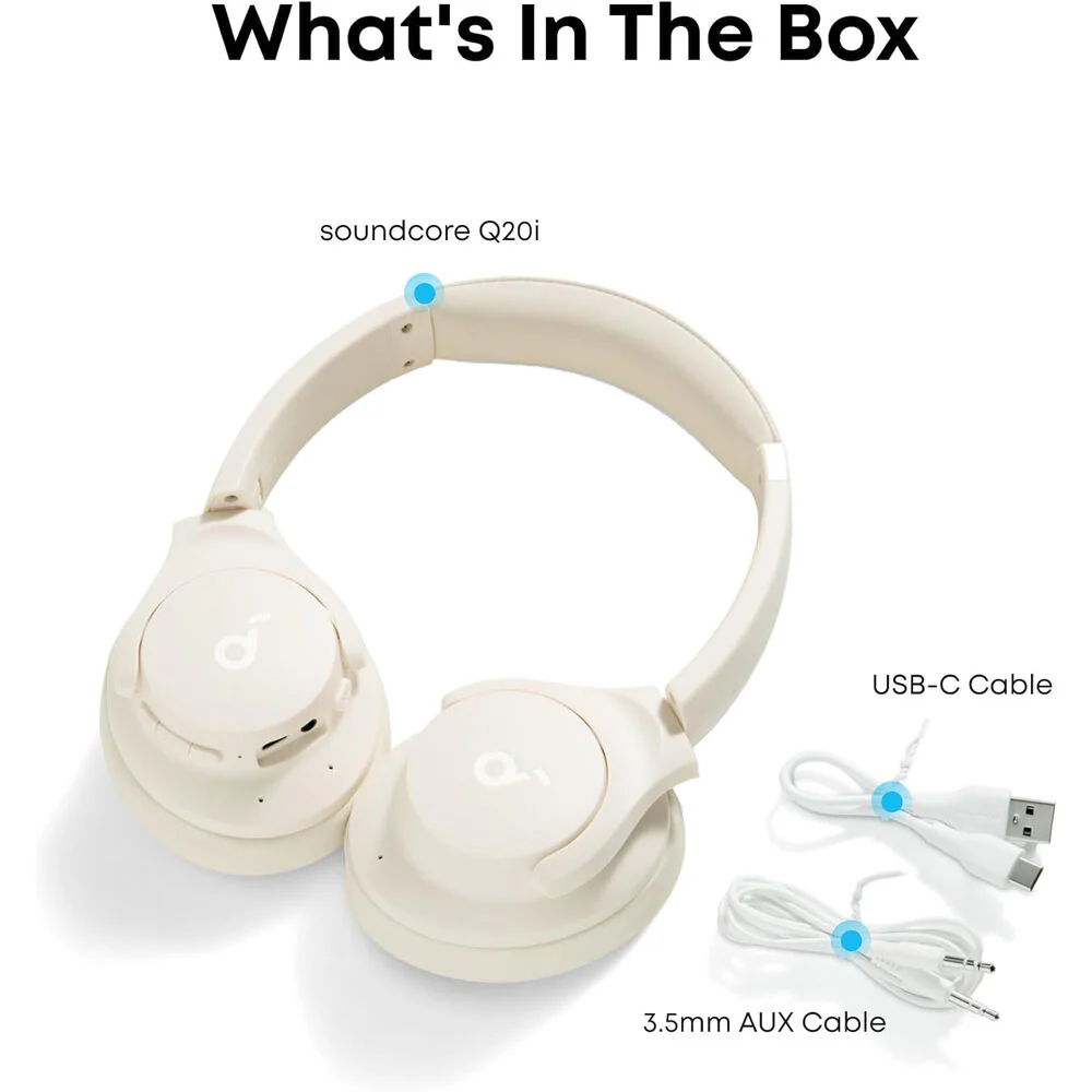 Soundcore Q20i Headphones (White) - Image 7