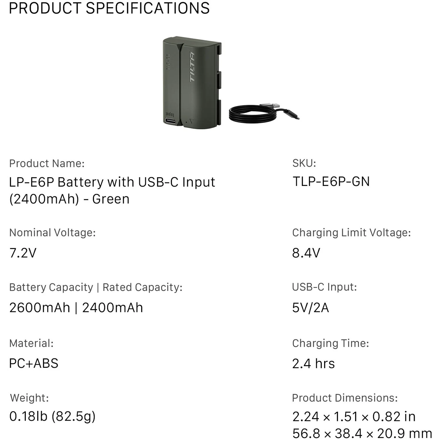 Tilta LP-E6P USB-C Battery - Image 14
